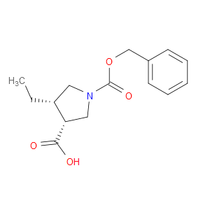 REL-(3R,4S)-1-[(BENZYLOXY)CARBONYL]-4-ETHYLPYRROLIDINE-3-CARBOXYLIC ACID