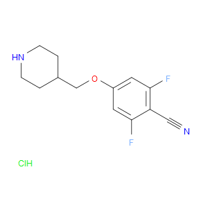 2,6-DIFLUORO-4-(PIPERIDIN-4-YLMETHOXY)BENZONITRILE HCL