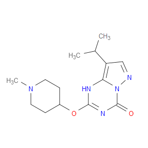 8-ISOPROPYL-2-((1-METHYLPIPERIDIN-4-YL)OXY)PYRAZOLO[1,5-A][1,3,5]TRIAZIN-4-OL