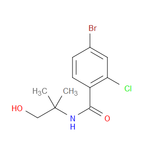 4-BROMO-2-CHLORO-N-(1-HYDROXY-2-METHYLPROPAN-2-YL)BENZAMIDE - Click Image to Close