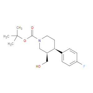 (3R,4R)-TERT-BUTYL 4-(4-FLUOROPHENYL)-3-(HYDROXYMETHYL)PIPERIDINE-1-CARBOXYLATE - Click Image to Close