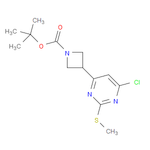 TERT-BUTYL 3-(6-CHLORO-2-(METHYLTHIO)PYRIMIDIN-4-YL)AZETIDINE-1-CARBOXYLATE