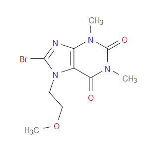 8-BROMO-7-(2-METHOXYETHYL)-1,3-DIMETHYL-3,7-DIHYDRO-1H-PURINE-2,6-DIONE - Click Image to Close