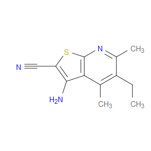 3-AMINO-5-ETHYL-4,6-DIMETHYLTHIENO[2,3-B]PYRIDINE-2-CARBONITRILE - Click Image to Close