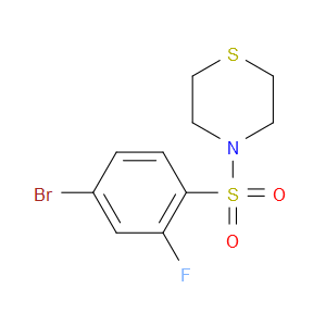 4-(4-BROMO-2-FLUOROPHENYLSULFONYL)THIOMORPHOLINE