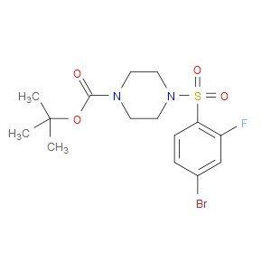 4-(4-BROMO-2-FLUOROPHENYLSULFONYL)PIPERAZINE-1-CARBOXYLIC ACID TERT-BUTYL ESTER - Click Image to Close