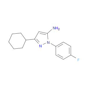 3-CYCLOHEXYL-1-(4-FLUOROPHENYL)-1H-PYRAZOL-5-AMINE