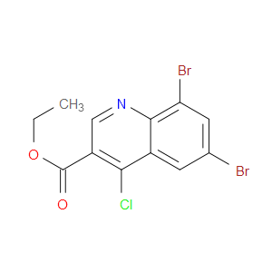 3-QUINOLINECARBOXYLIC ACID, 6,8-DIBROMO-4-CHLORO-, ETHYL ESTER