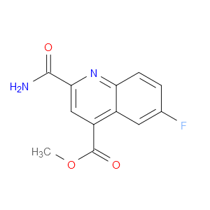 METHYL 2-CARBAMOYL-6-FLUOROQUINOLINE-4-CARBOXYLATE