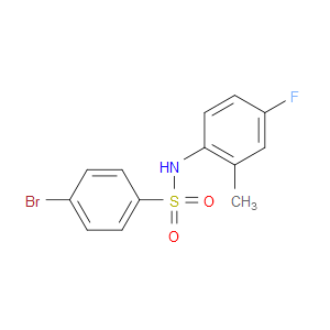4-BROMO-N-(4-FLUORO-2-METHYLPHENYL)BENZENESULFONAMIDE