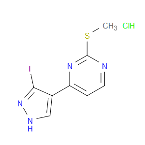 4-(3-IODO-1H-PYRAZOL-4-YL)-2-(METHYLTHIO)PYRIMIDINE HYDROCHLORIDE