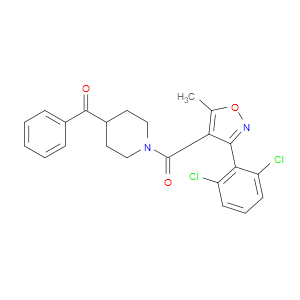 (4-BENZOYLPIPERIDIN-1-YL)-[3-(2,6-DICHLOROPHENYL)-5-METHYL-1,2-OXAZOL-4-YL]METHANONE