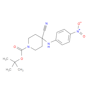 TERT-BUTYL 4-CYANO-4-((4-NITROPHENYL)AMINO)PIPERIDINE-1-CARBOXYLATE - Click Image to Close