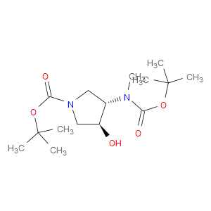 (3S,4S)-TERT-BUTYL 3-((TERT-BUTOXYCARBONYL)(METHYL)AMINO)-4-HYDROXYPYRROLIDINE-1-CARBOXYLATE - Click Image to Close
