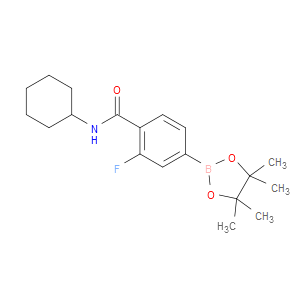 N-CYCLOHEXYL-2-FLUORO-4-(4,4,5,5-TETRAMETHYL-1,3,2-DIOXABOROLAN-2-YL)BENZAMIDE
