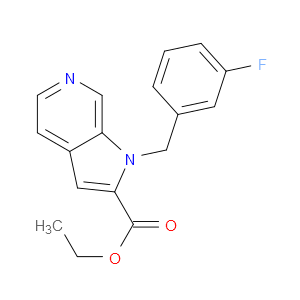 ETHYL 1-[(3-FLUOROPHENYL)METHYL]PYRROLO[2,3-C]PYRIDINE-2-CARBOXYLATE - Click Image to Close