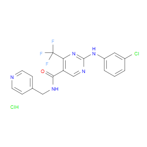2-[(3-chlorophenyl)amino]-N-(4-pyridinylmethyl)-4-(trifluoromethyl)-5-Pyrimidinecarboxamide hydrochloride