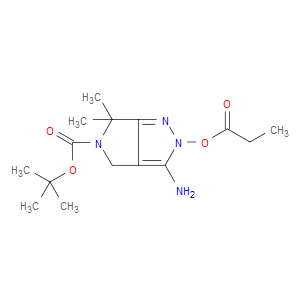 TERT-BUTYL 3-AMINO-6,6-DIMETHYL-2-(PROPIONYLOXY)-4,6-DIHYDROPYRROLO[3,4-C]PYRAZOLE-5(2H)-CARBOXYLATE