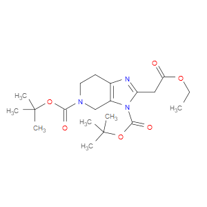 DI-TERT-BUTYL 2-(2-ETHOXY-2-OXOETHYL)-6,7-DIHYDRO-3H-IMIDAZO[4,5-C]PYRIDINE-3,5(4H)-DICARBOXYLATE