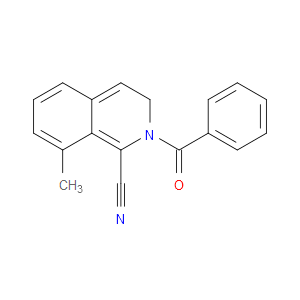 2-BENZOYL-8-METHYL-2,3-DIHYDROISOQUINOLINE-1-CARBONITRILE - Click Image to Close