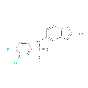 3-CHLORO-4-FLUORO-N-(2-METHYL-1H-INDOL-5-YL)BENZENESULFONAMIDE