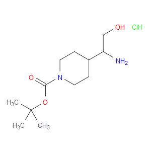 TERT-BUTYL 4-(1-AMINO-2-HYDROXYETHYL)PIPERIDINE-1-CARBOXYLATE HYDROCHLORIDE - Click Image to Close