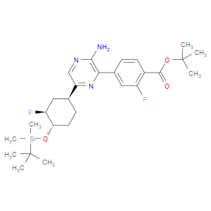 TERT-BUTYL 4-(3-AMINO-6-((1S,3S,4S)-4-((TERT-BUTYLDIMETHYLSILYL)OXY)-3-FLUOROCYCLOHEXYL)PYRAZIN-2-YL)-2-FLUOROBENZOATE