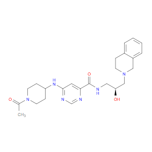 6-[(1-ACETYLPIPERIDIN-4-YL)AMINO]-N-[(2S)-2-HYDROXY-3-(1,2,3,4-TETRAHYDROISOQUINOLIN-2-YL)PROPYL]PYRIMIDINE-4-CARBOXAMIDE