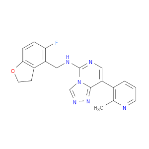 N-((5-FLUORO-2,3-DIHYDROBENZOFURAN-4-YL)METHYL)-8-(2-METHYLPYRIDIN-3-YL)-[1,2,4]TRIAZOLO[4,3-C]PYRIMIDIN-5-AMINE