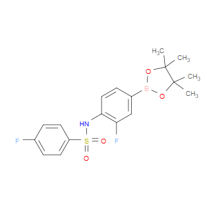 4-FLUORO-N-(2-FLUORO-4-(4,4,5,5-TETRAMETHYL-1,3,2-DIOXABOROLAN-2-YL)PHENYL)BENZENESULFONAMIDE