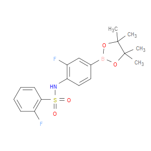 2-FLUORO-N-(2-FLUORO-4-(4,4,5,5-TETRAMETHYL-1,3,2-DIOXABOROLAN-2-YL)PHENYL)BENZENESULFONAMIDE - Click Image to Close