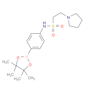 1-PYRROLIDINEETHANESULFONAMIDE, N-[4-(4,4,5,5-TETRAMETHYL-1,3,2-DIOXABOROLAN-2-YL)PHENYL]-