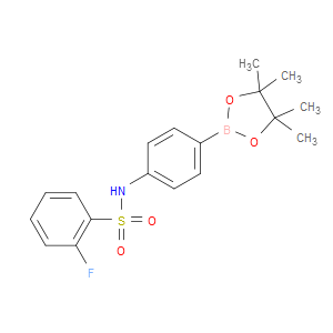 2-FLUORO-N-[4-(4,4,5,5-TETRAMETHYL-1,3,2-DIOXABOROLAN-2-YL)PHENYL]BENZENE-1-SULFONAMIDE