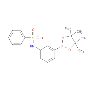 N-(3-(4,4,5,5-TETRAMETHYL-1,3,2-DIOXABOROLAN-2-YL)PHENYL)BENZENESULFONAMIDE - Click Image to Close