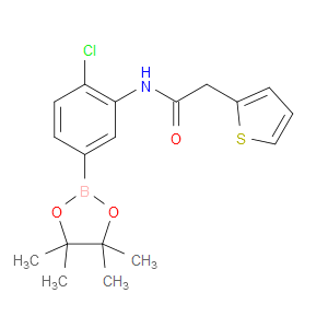 N-(2-CHLORO-5-(4,4,5,5-TETRAMETHYL-1,3,2-DIOXABOROLAN-2-YL)PHENYL)-2-(THIOPHEN-2-YL)ACETAMIDE