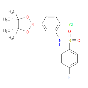N-(2-CHLORO-5-(4,4,5,5-TETRAMETHYL-1,3,2-DIOXABOROLAN-2-YL)PHENYL)-4-FLUOROBENZENESULFONAMIDE - Click Image to Close